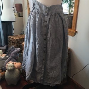 Button up midi skirt